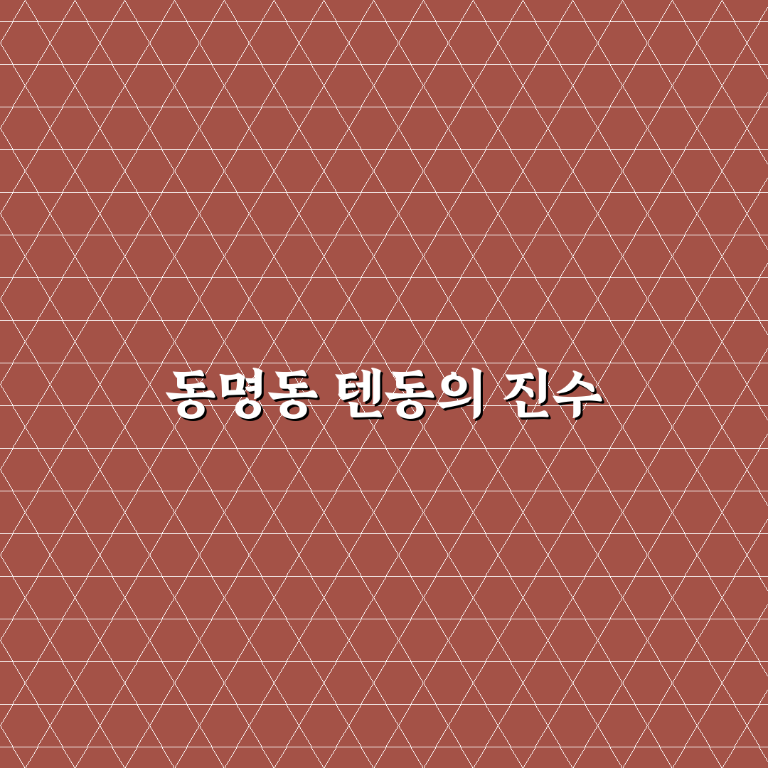 동명동 텐동 맛집 추천과 방문 전 꼭 알아야 할 정보
