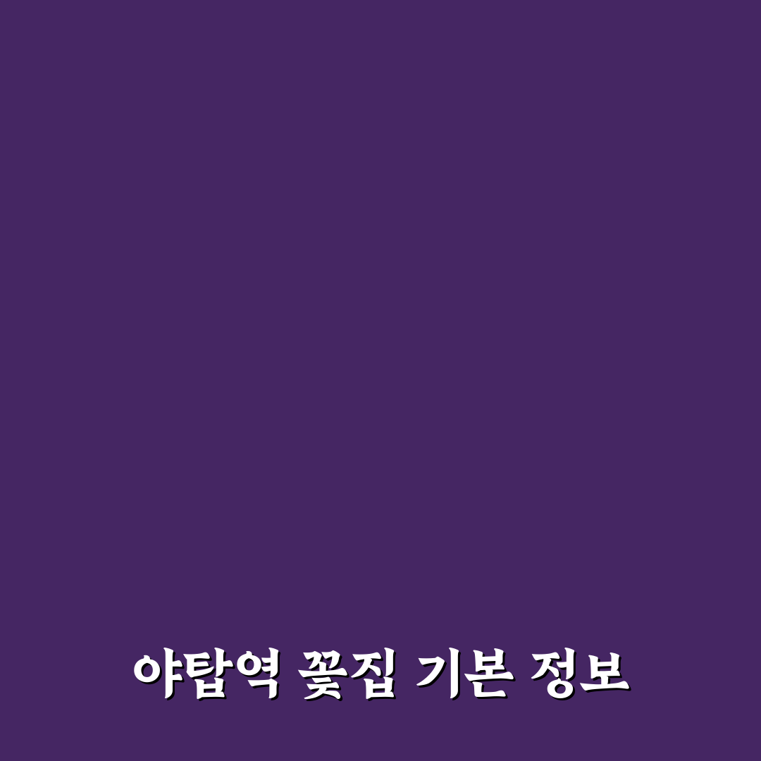 야탑역 꽃집에서 고르는 방법과 추천 꿀팁 공유