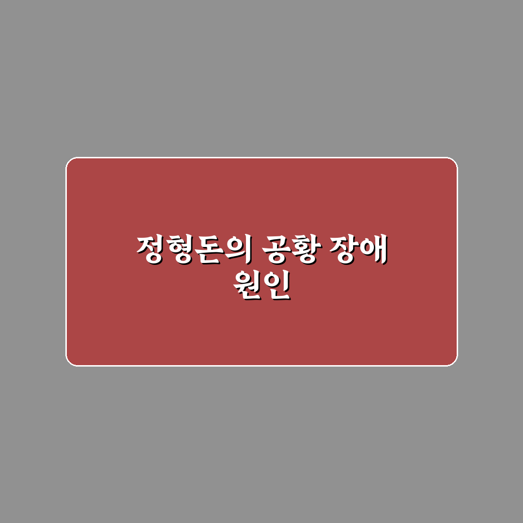 정형돈 공황 장애 원인과 그 극복 방법 공유